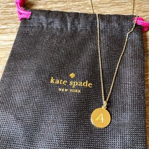 Gold Kate Spade New York “A” Necklace